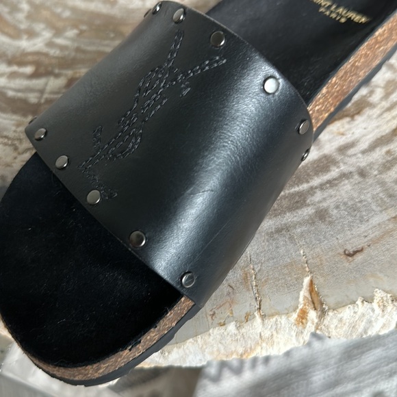 NEW | Saint Laurent Jimmy Studded leather slides - Picture 10 of 10